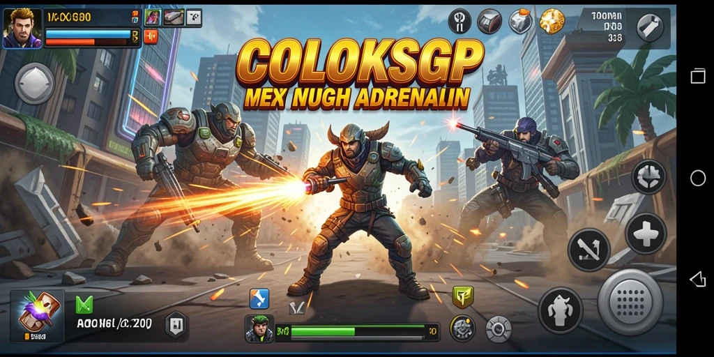 Tampilan layar permainan COLOKSGP yang menegangkan dengan aksi cepat.