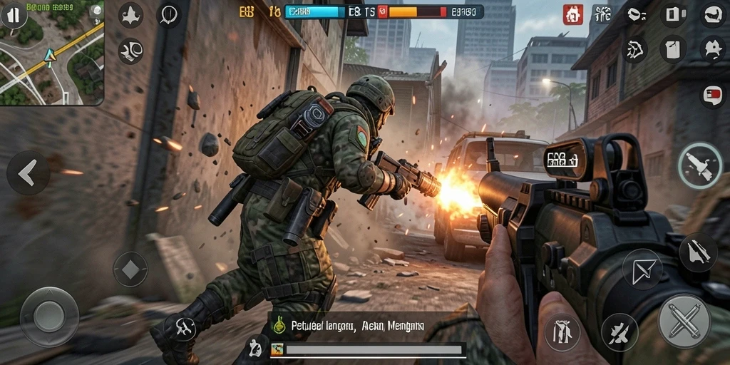 Tampilan gameplay E88 yang intens dan seru.