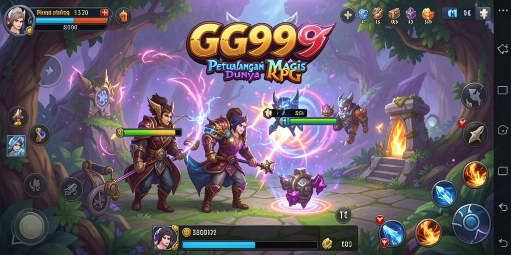 Tangkapan layar gameplay GG999 dengan aksi pertarungan seru dan visual yang menakjubkan.