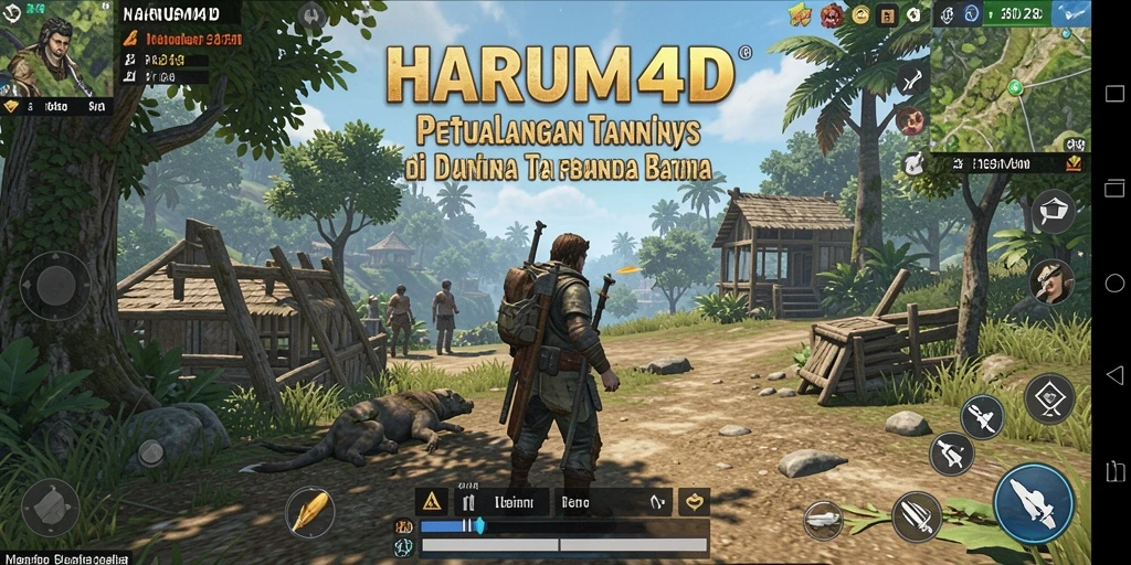 Screenshot gameplay HARUM4D menampilkan dunia terbuka yang luas dan detail.