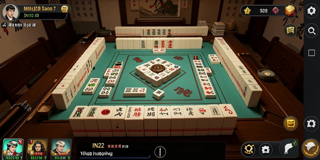 Screenshot yang menunjukkan gameplay seru Mahjong di IN22.