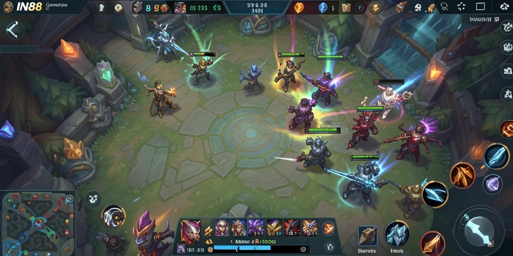 Tampilan gameplay seru di game MOBA IN88 dengan aksi penuh strategi.