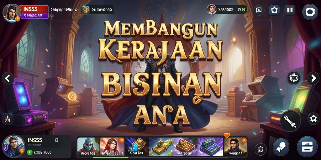 Tangkapan layar gameplay <strong>INS55</strong> yang menampilkan strategi bisnis yang menarik.