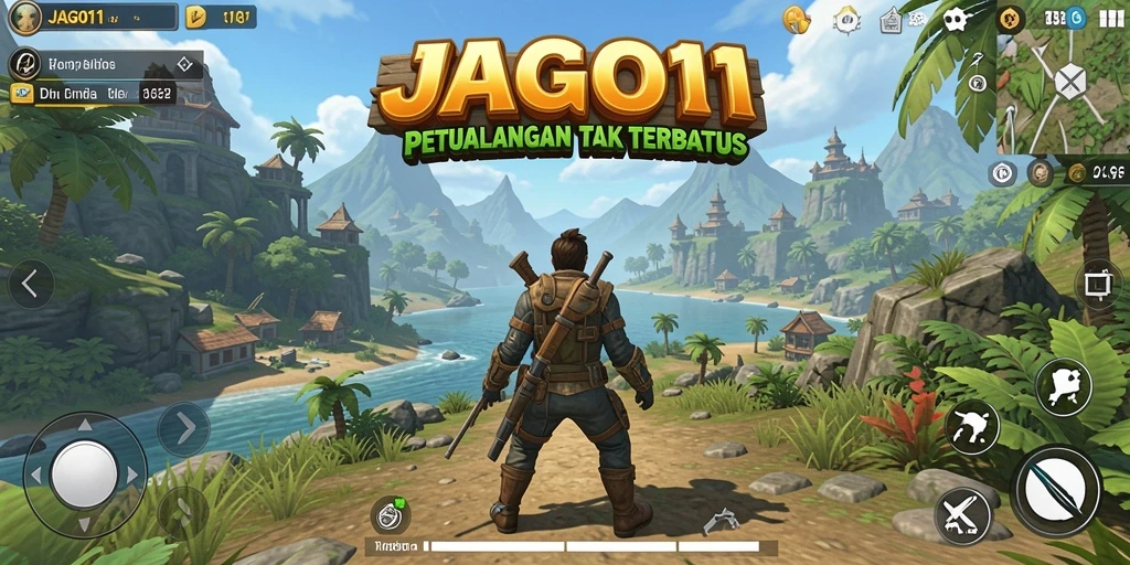 Screenshot gameplay <strong>JAGO11</strong> menunjukkan eksplorasi dunia terbuka yang luas dan menakjubkan.