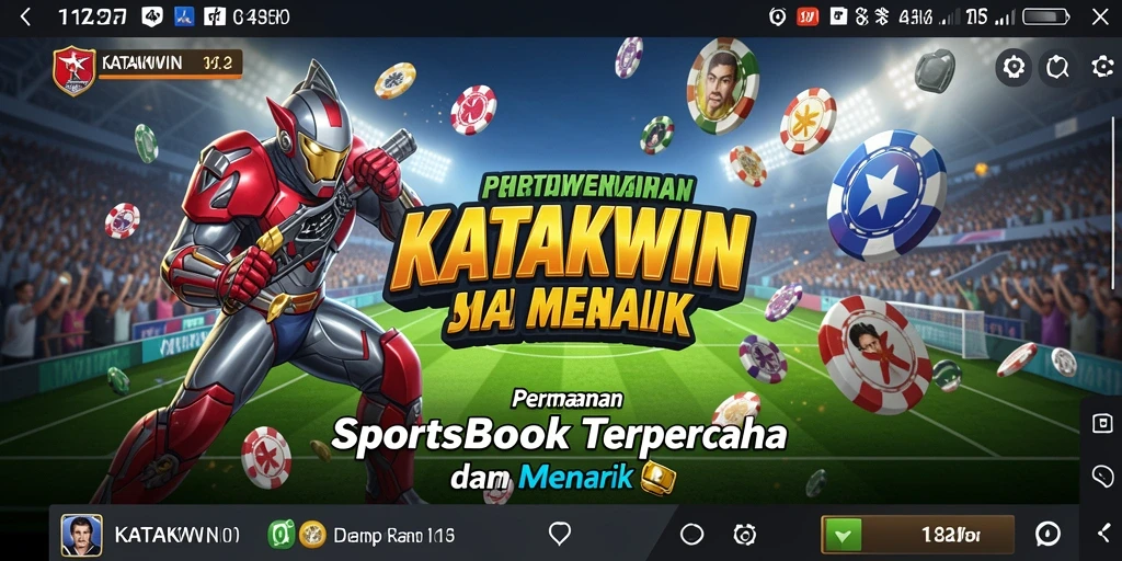 Screenshot gameplay KATAKWIN yang menampilkan berbagai jenis taruhan olahraga.