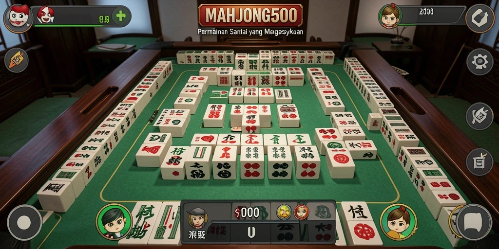 Tangkapan layar gameplay MAHJONG500 yang menampilkan keseruan permainan.