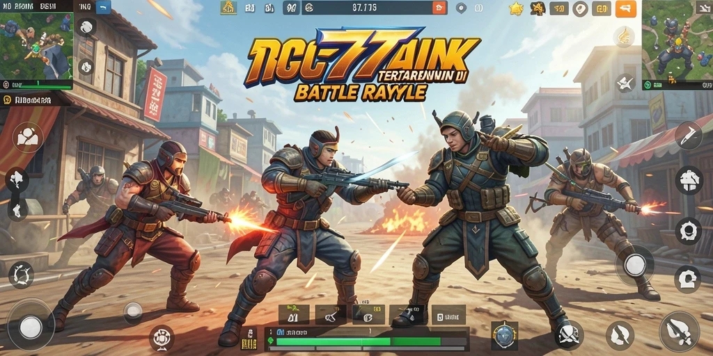Screenshot menunjukkan aksi seru dalam pertarungan Battle Royale.