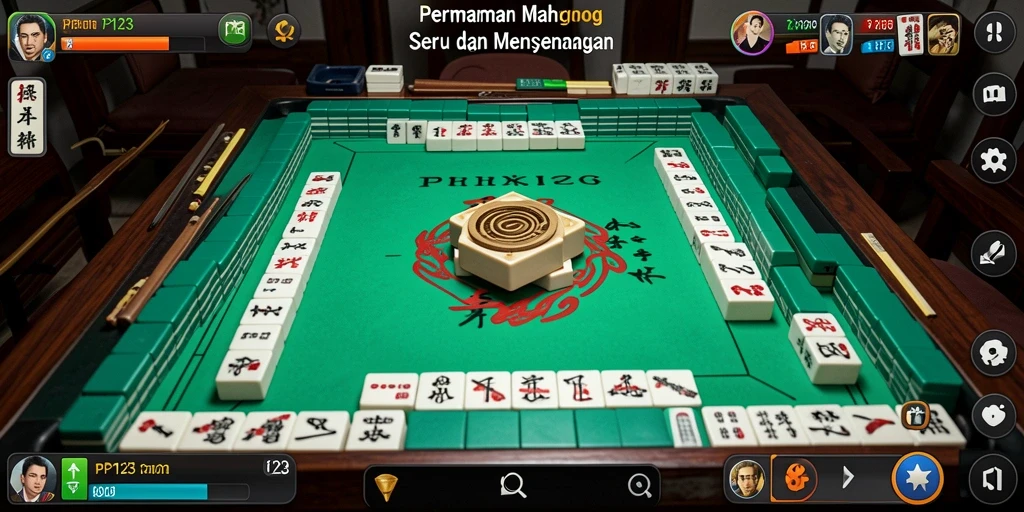 Tampilan gameplay seru dari PP123, permainan Mahjong yang menantang.