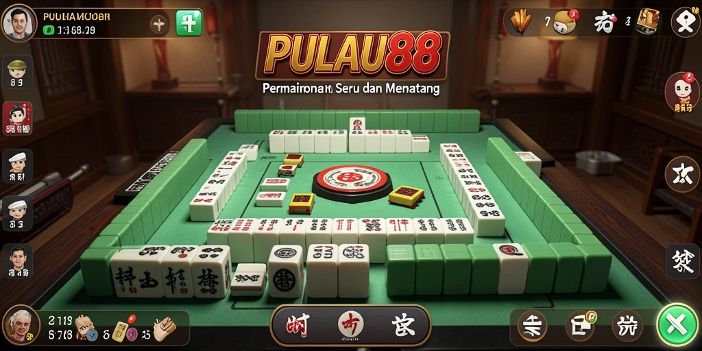 Tampilan gameplay menarik dalam permainan Mahjong PULAU88.