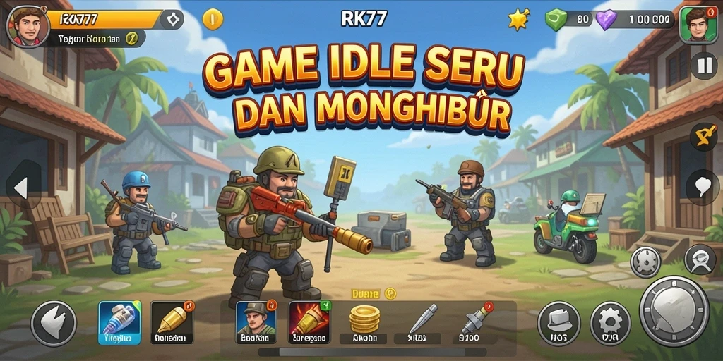 Tangkapan layar gameplay RK77 menunjukkan kemajuan yang terus berjalan.