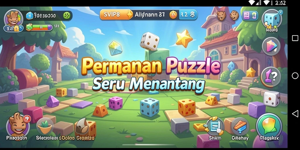 Tampilan seru gameplay SVIP8 dengan berbagai puzzle menantang.