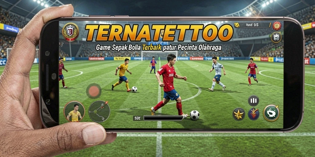 Tangkapan layar dari TERNATETOTO menampilkan aksi seru di lapangan sepak bola.