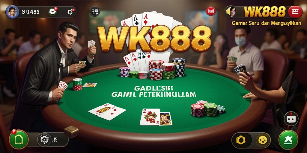 Tampilan gameplay Poker seru di WK888 yang memikat.